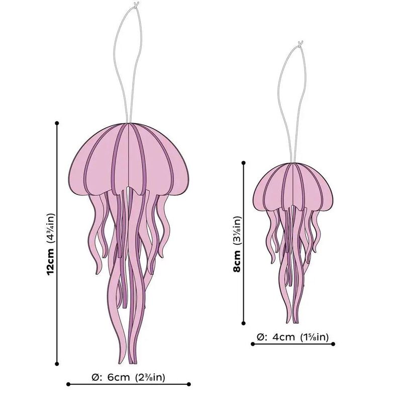Lovi 3D Puzzle Decor Jellyfish 12cm Light Pink image number 1